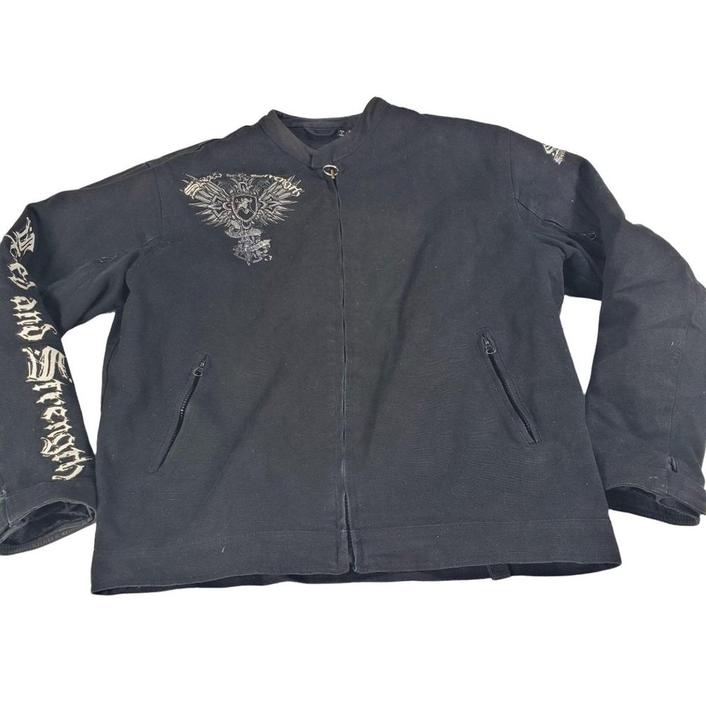 Speed And Strength Mens XL Textile Motorcycle Riding Jacket Black